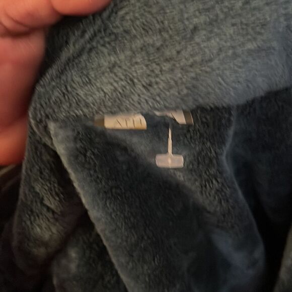 Athleta large emerald green mandarin collar half zip pullover fleece sweatshirt - Picture 7 of 7